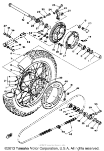 YZ400F Переднее колесо