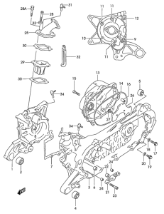 AY50 Картер двигателя