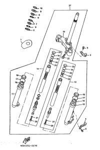 YE80 Передняя вилка