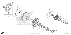 NPS50 Drive Face + Kick Starter Spindle