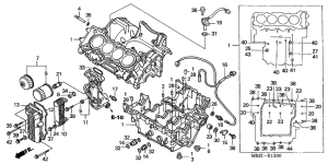 CB600F Картер двигателя