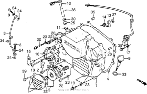 XL350R Крышка картера правая