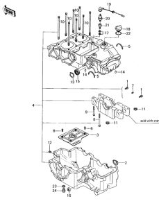 KZ400 Картер двигателя