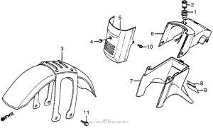 TG50 Front fender + head pipe cover