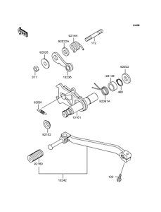 KLX250 Механизм переключения передач