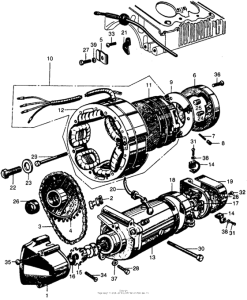 CA77 Alternator + starter motor
