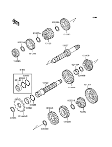 KX125 Трансмиссия