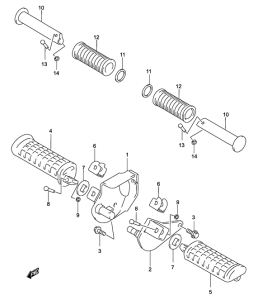GZ125 Подножки