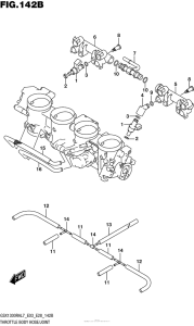GSX1300R (ABS) Throttle Body Hose / joint (Gsx1300Ral7 E28)