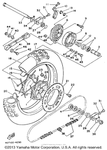 YZ490N Переднее колесо