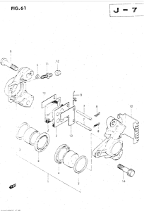 GSX500 Передний суппорт тормозной