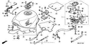 VFR800 Топливный бак