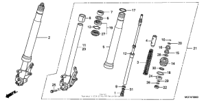 RVT1000R Передняя вилка