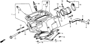 CX500 Правая головка цилиндров
