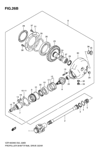 VZR1800 Propeller shaft / final drive gear