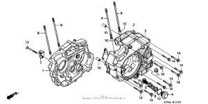 XR200R Картер двигателя