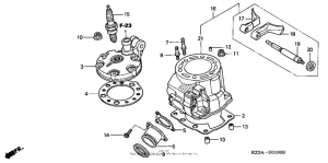 CR250R Cylinder head ('02-'04)