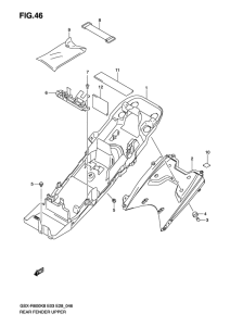 GSX-R600 Заднее крыло upper