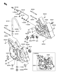 DR-Z110 Картер двигателя