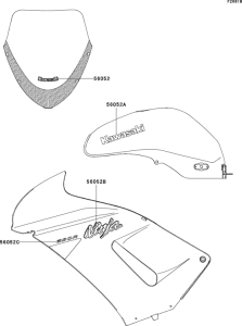 EX650 Decals(blue)(red)(a7f)