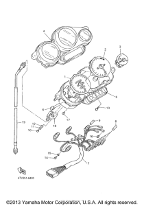 YZF600RMC Приборы