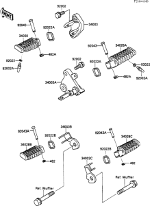 EX500 Подножки