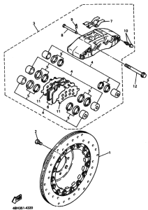 GTS1000A GTS1000AF Передний суппорт