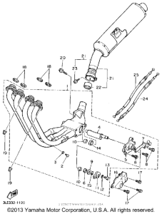 FZR1000B Выхлопная система