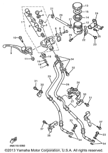 YZF600RHC Главный тормозной цилиндр