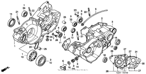 CR250R Картер двигателя