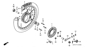 MT50F Rear wheel complete assy