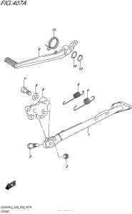 DL650 (ABS) Подножка