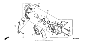 VT750DCA A Передний суппорт