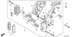 GL1800 (ABS) L. front brake caliper