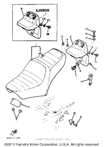 XJ550H Сиденье