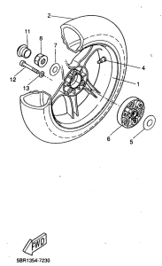YQ50 Переднее колесо