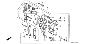 NX250 Передний суппорт