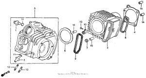 CT90 Cylinder head + cylinder