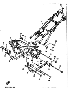 FJ1200 FJ1200A Frame comp