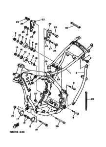 YZ125 YZ125D Frame comp