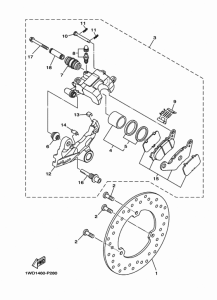 YZF-R25 リヤ ブレーキキヤリパ