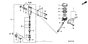 VTX1300T Задний тормозной цилиндр