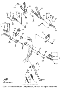 FZR400U Подножки