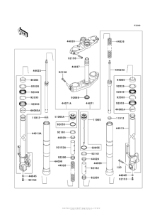 KLE650 Передняя вилка