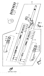 YE80 Передняя вилка