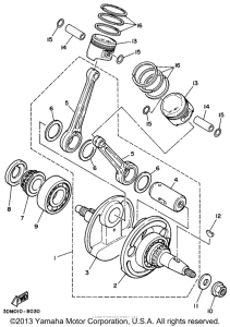 XV250 Коленчатый вал и Поршень