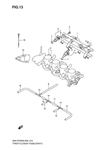 GSX-R750 Throttle body hose / joint
