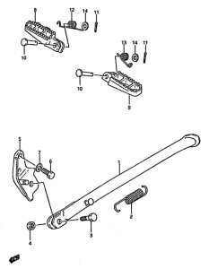 RM125 Подножки