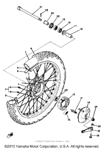 YZ100D Переднее колесо