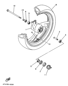 TDM850 Переднее колесо
